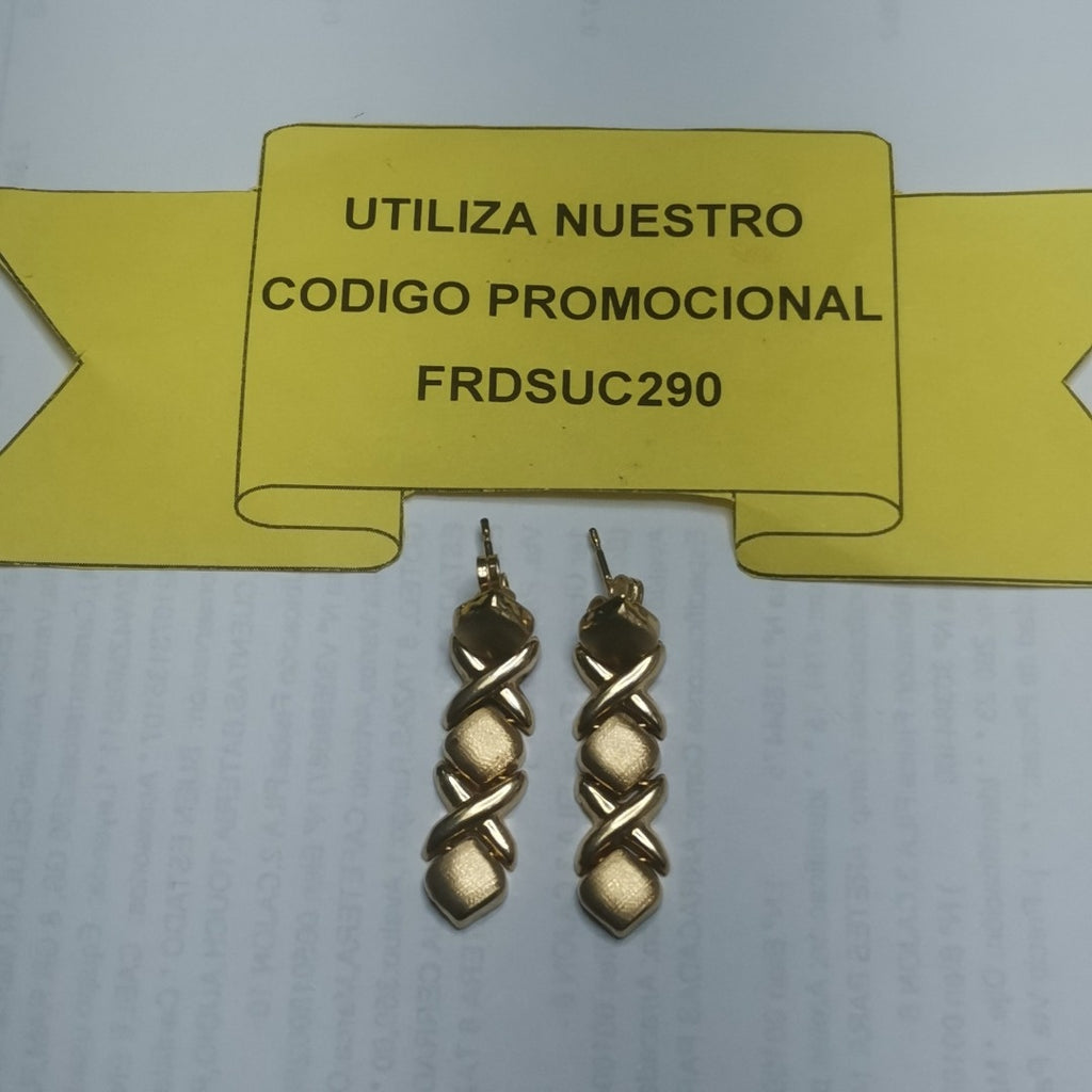 ARETES PAR ORO 14 K 3 GRMS (SEMINUEVO)