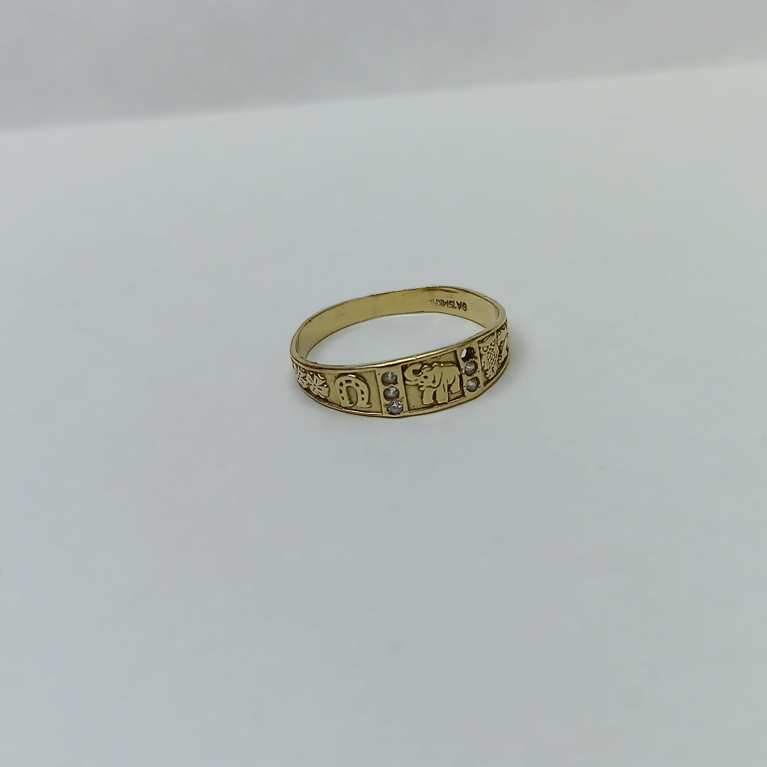 ANILLO DE GRADUACIÓN ORO 14 K 1.8 GRMS (SEMINUEVO)