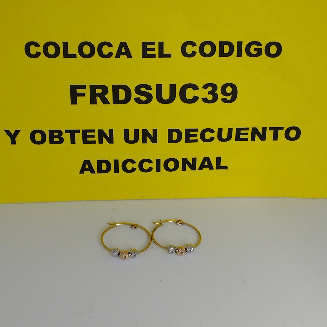 ARETES PAR ORO 10 K 1.5 GRMS (SEMINUEVO)