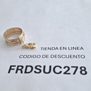 ANILLO,SEMANARIO DE ARGOLLAS ORO 14 K 4,40 GRMS (SEMINUEVO)
