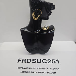 ARRACADAS PAR ORO 14 K 1.7 GRMS (SEMINUEVO)