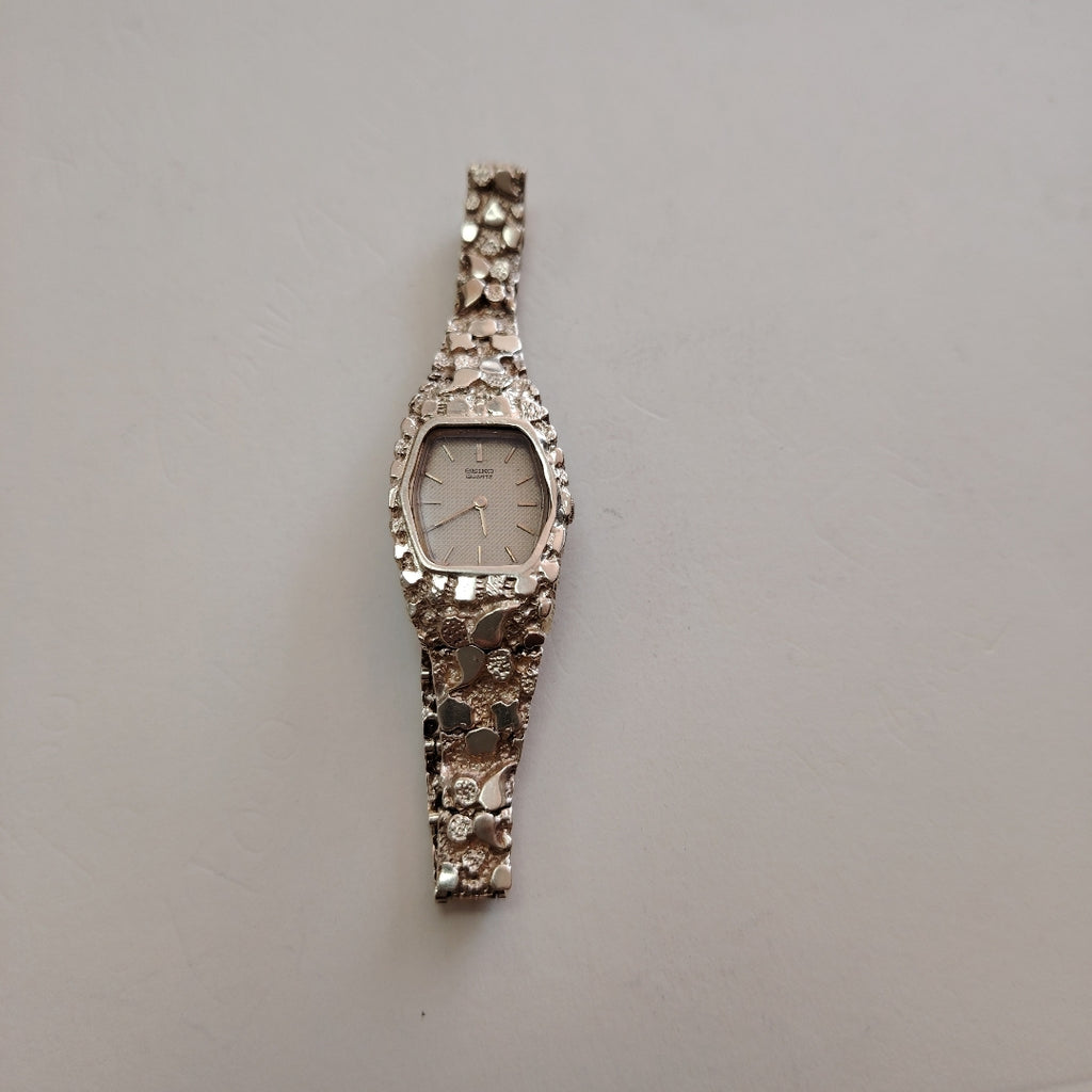 RELOJ CAJA ACERO PULSO ORO ORO 10 K 23.6 GRMS (SEMINUEVO)