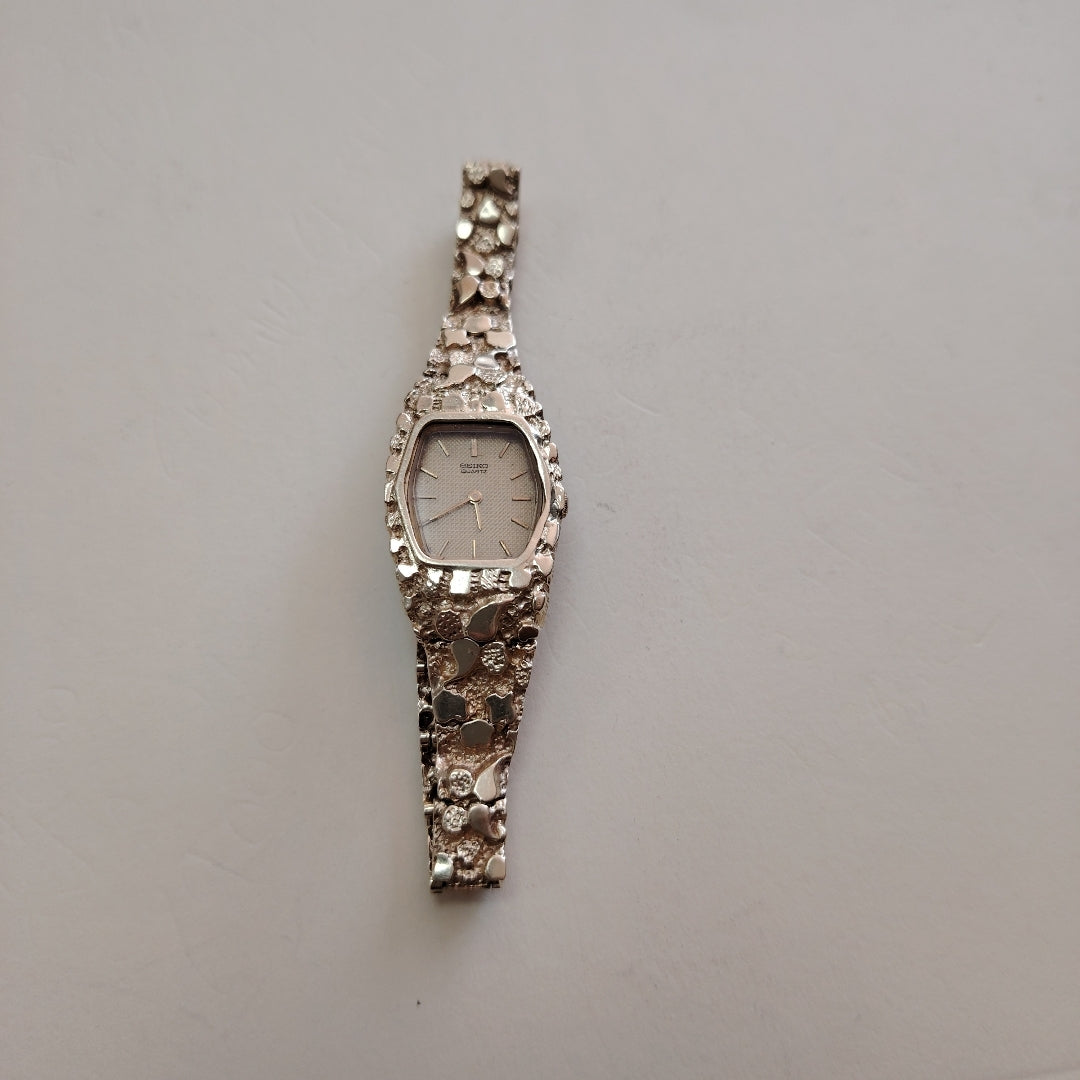 RELOJ CAJA ACERO PULSO ORO ORO 10 K 23.6 GRMS (SEMINUEVO)