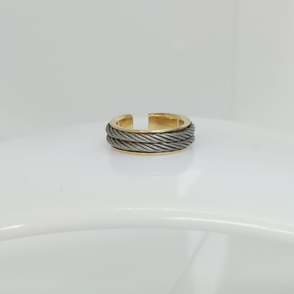 ANILLO ORO, ACERO 10 K 7.7 GRMS (SEMINUEVO)