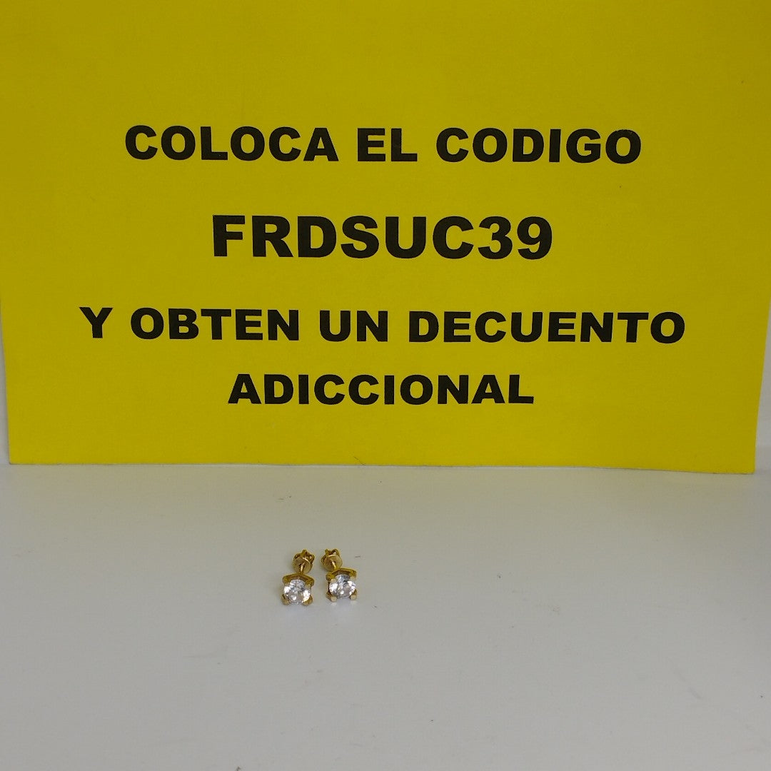 ARETES PAR ORO 14 K 1.2 GRMS (SEMINUEVO)