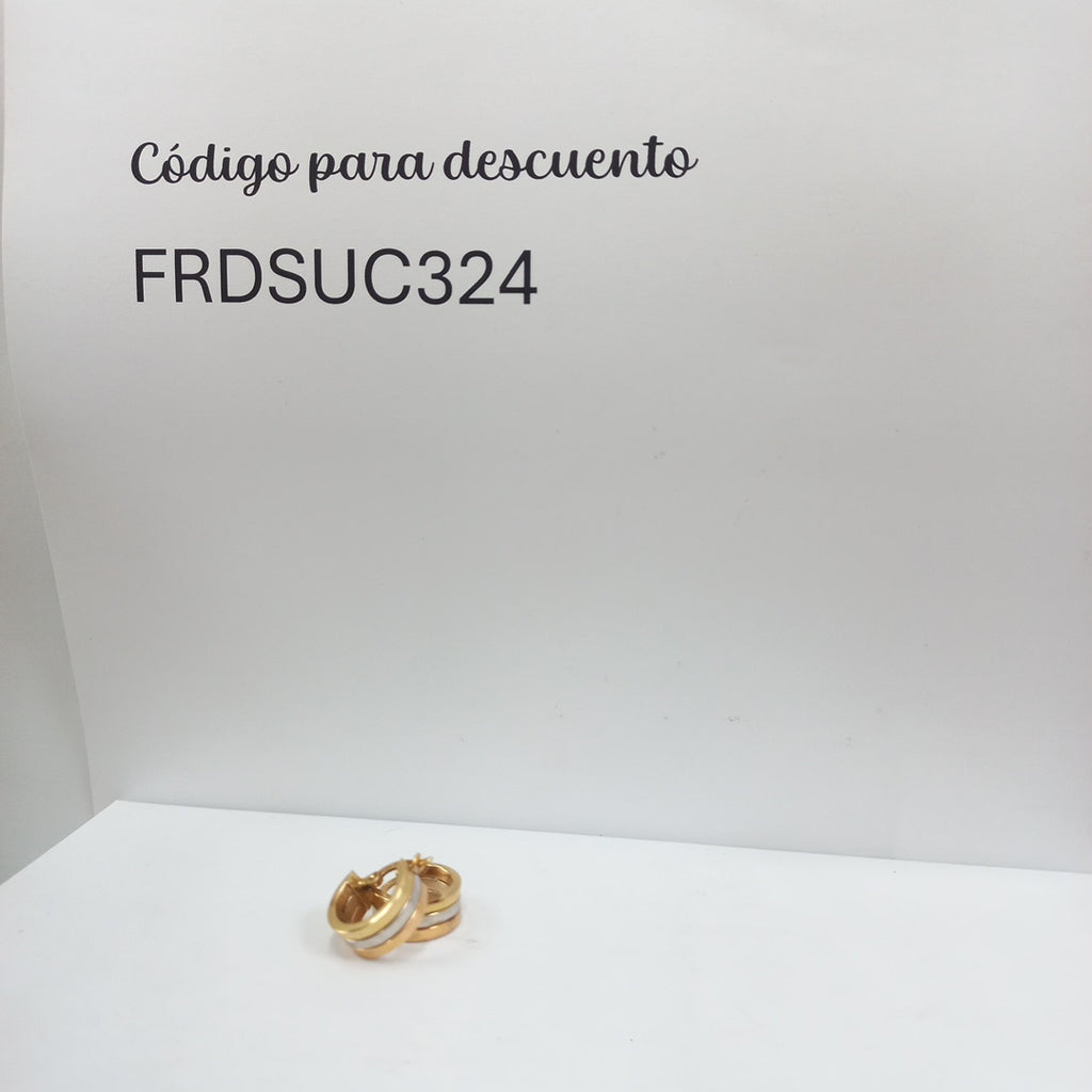 ARRACADAS PAR ORO 14 K 2.5 GRMS (SEMINUEVO)