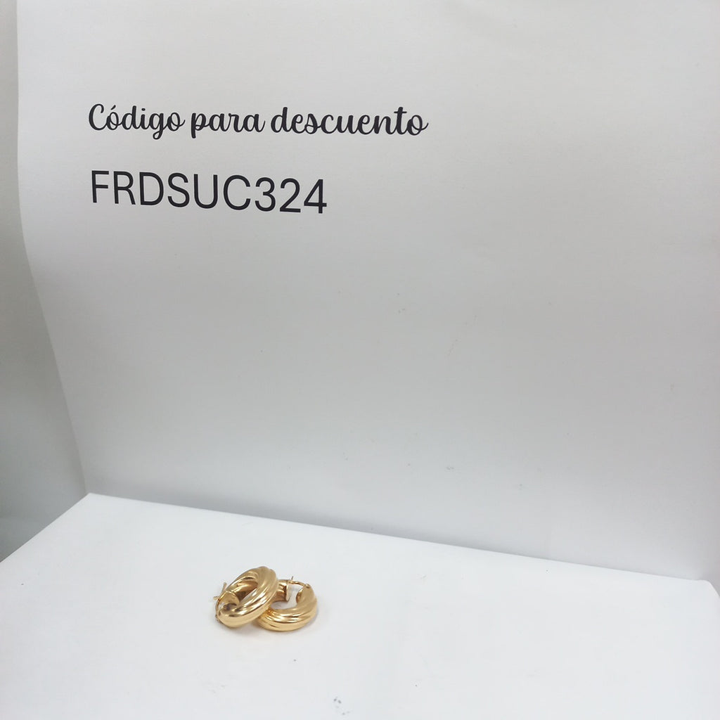 ARETES PAR ORO 14 K 2.2 GRMS (SEMINUEVO)