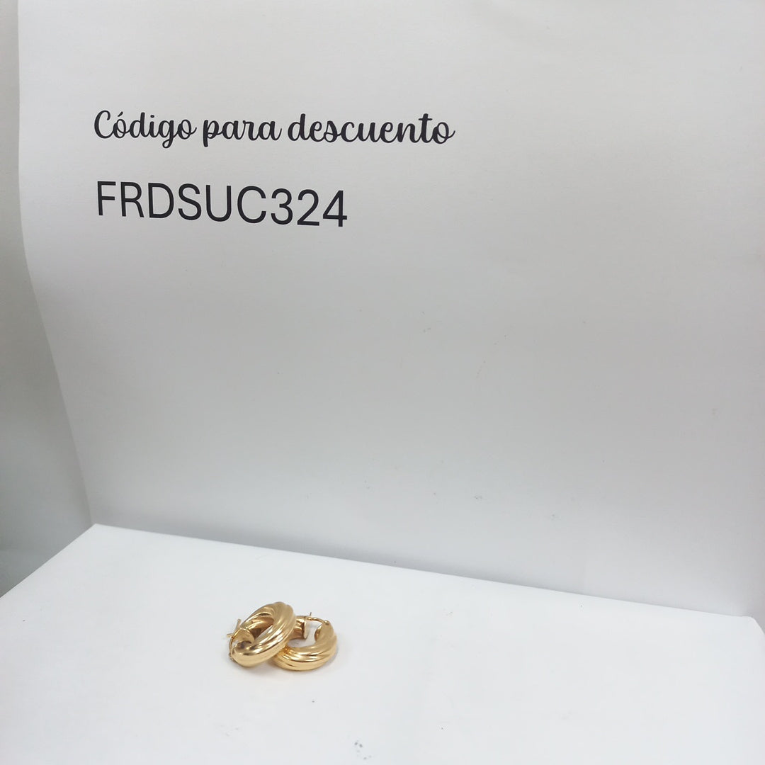 ARETES PAR ORO 14 K 2.2 GRMS (SEMINUEVO)