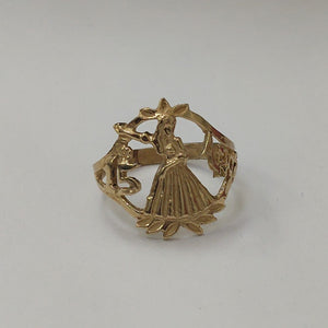 ANILLO CONMEMORATIVO ORO 10 K 2.4 GRMS (SEMINUEVO)