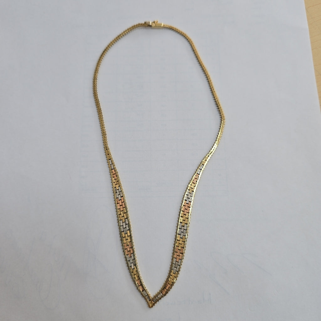 GARGANTILLA ORO COMBINADO 14 K 15.4 GRMS (SEMINUEVO)