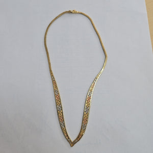 GARGANTILLA ORO COMBINADO 14 K 15.4 GRMS (SEMINUEVO)