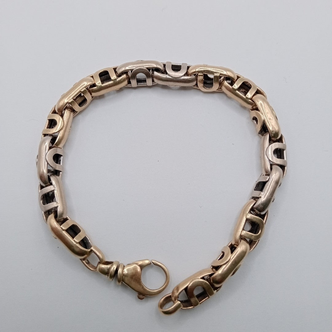 PULSERA ORO COMBINADO 14 K 20.2 GRMS (SEMINUEVO)