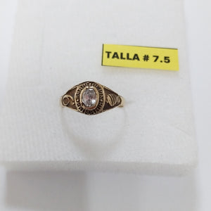 ANILLO DE GRADUACIÓN ORO 10 K 2 GRMS (SEMINUEVO)