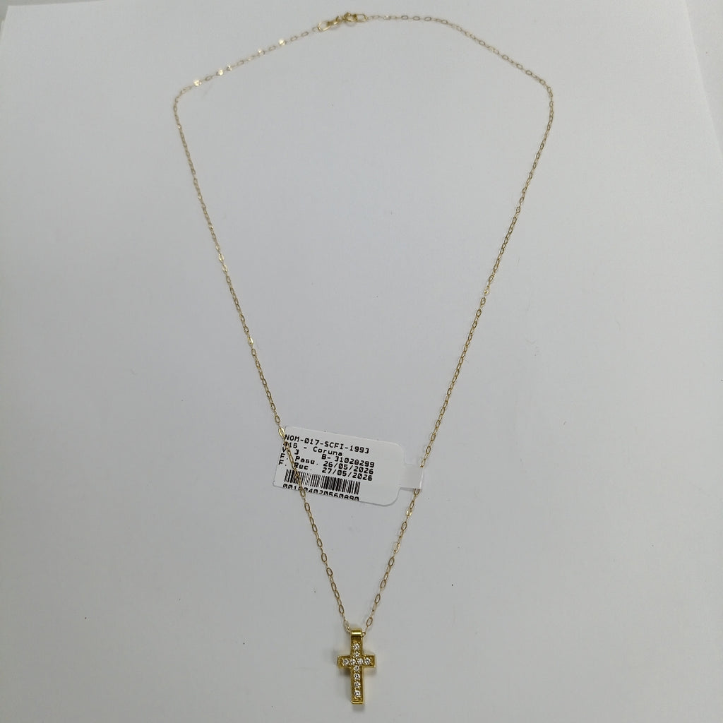 CADENA, CRUZ ORO 18 K 2.3 GRMS (SEMINUEVO)