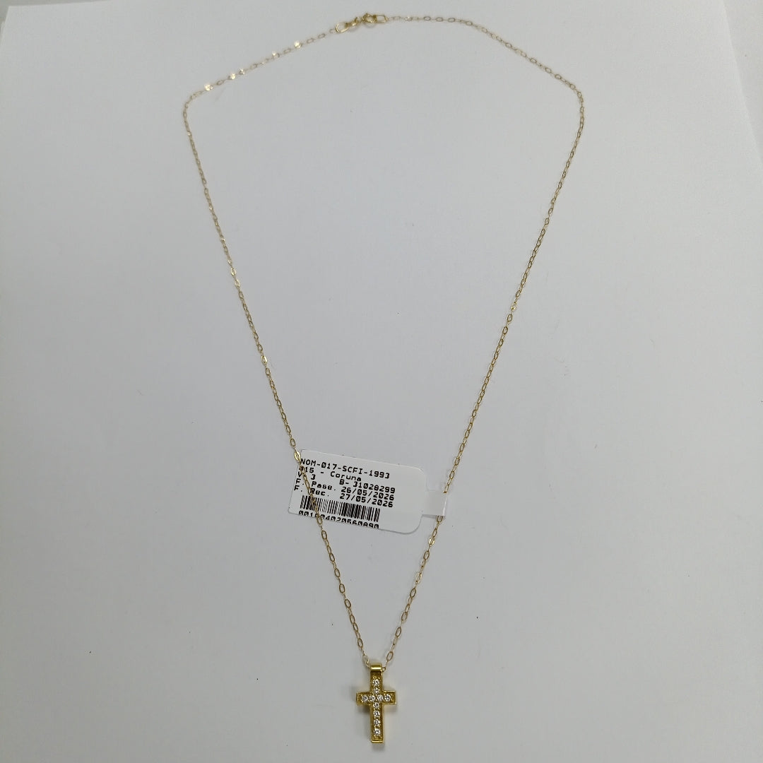 CADENA, CRUZ ORO 18 K 2.3 GRMS (SEMINUEVO)