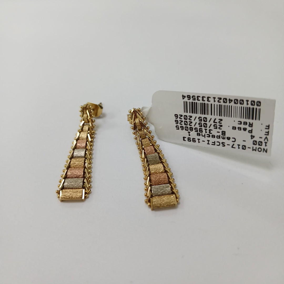 ARETES PAR ORO 14 K 3,70 GRMS (SEMINUEVO)
