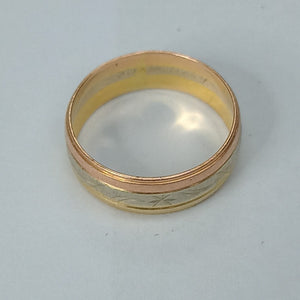 ARGOLLA ORO, ORO COMBINADO 14 K 1 GRMS (SEMINUEVO)