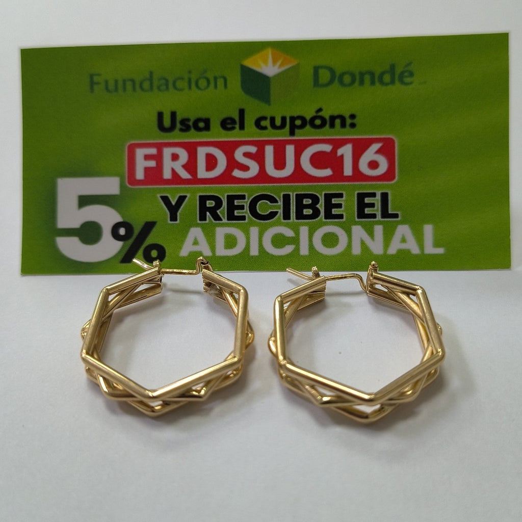 ARRACADAS PAR ORO 14 K 5.3 GRMS (SEMINUEVO)