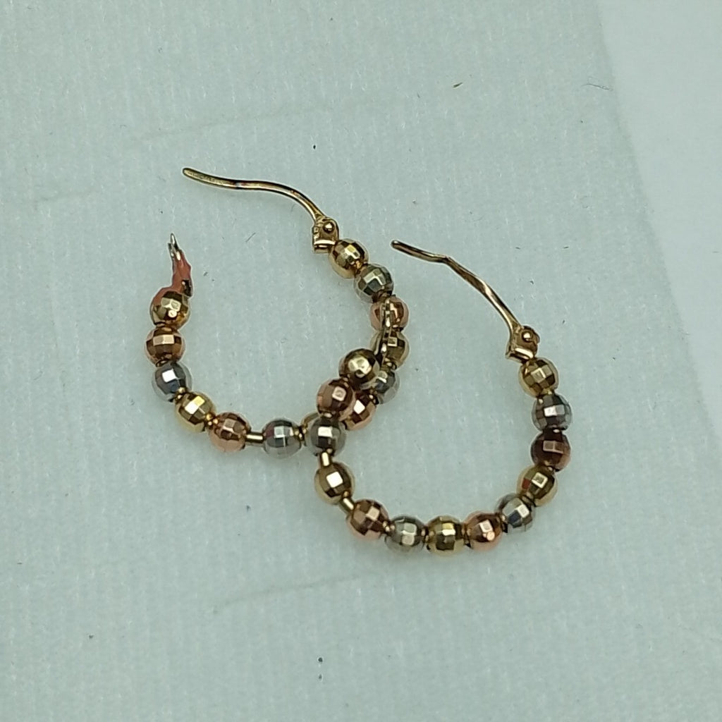 ARRACADAS PAR ORO, ORO COMBINADO 10 K 2.1 GRMS (SEMINUEVO)