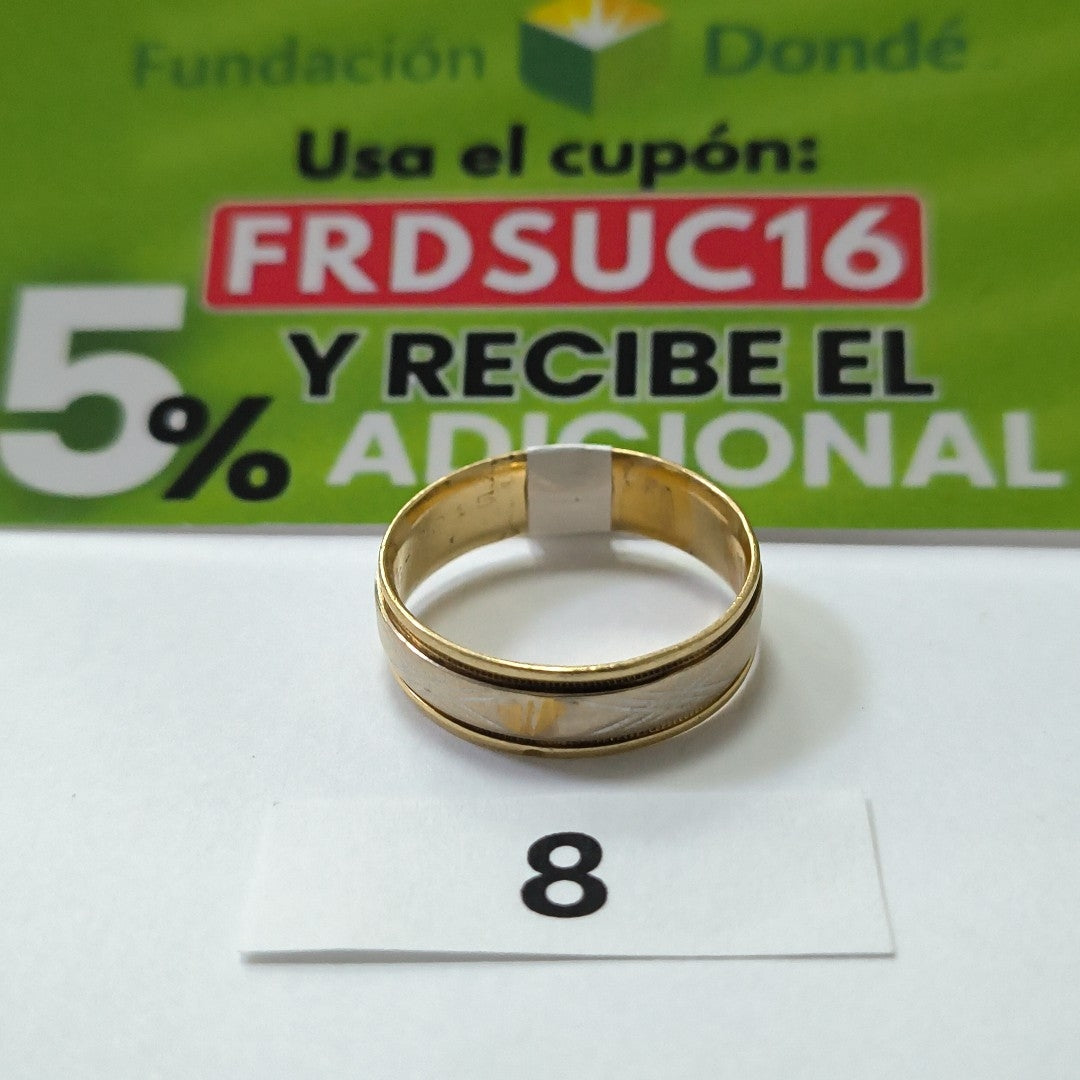 ARGOLLA ORO,RODIADO 14 K 4,20 GRMS (SEMINUEVO)