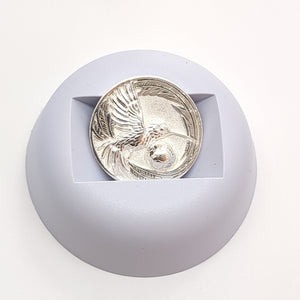 MEDALLA CONMEMORATIVA FRD FÚTBOL MOTIVO COLIBRI PLATA .925 8 GR (NUEVO)