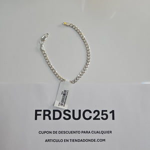 PULSERA TEJIDO BARBADA PLATA .925 16 CM 4.1 GR (NUEVO)