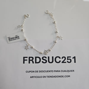PULSERA TEJIDO ESPECIAL PLATA .925 18 CM 2.7 GR (NUEVO)