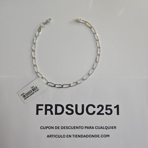 PULSERA TEJIDO ESLABONES PLATA .925 21 CM 4.1 GR (NUEVO)