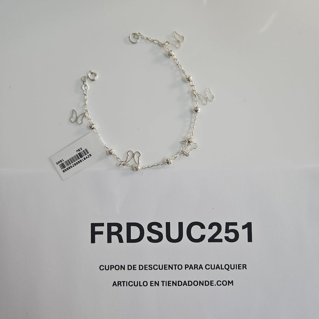 PULSERA TEJIDO ESPECIAL PLATA .925 18 CM 2.9 GR (NUEVO)