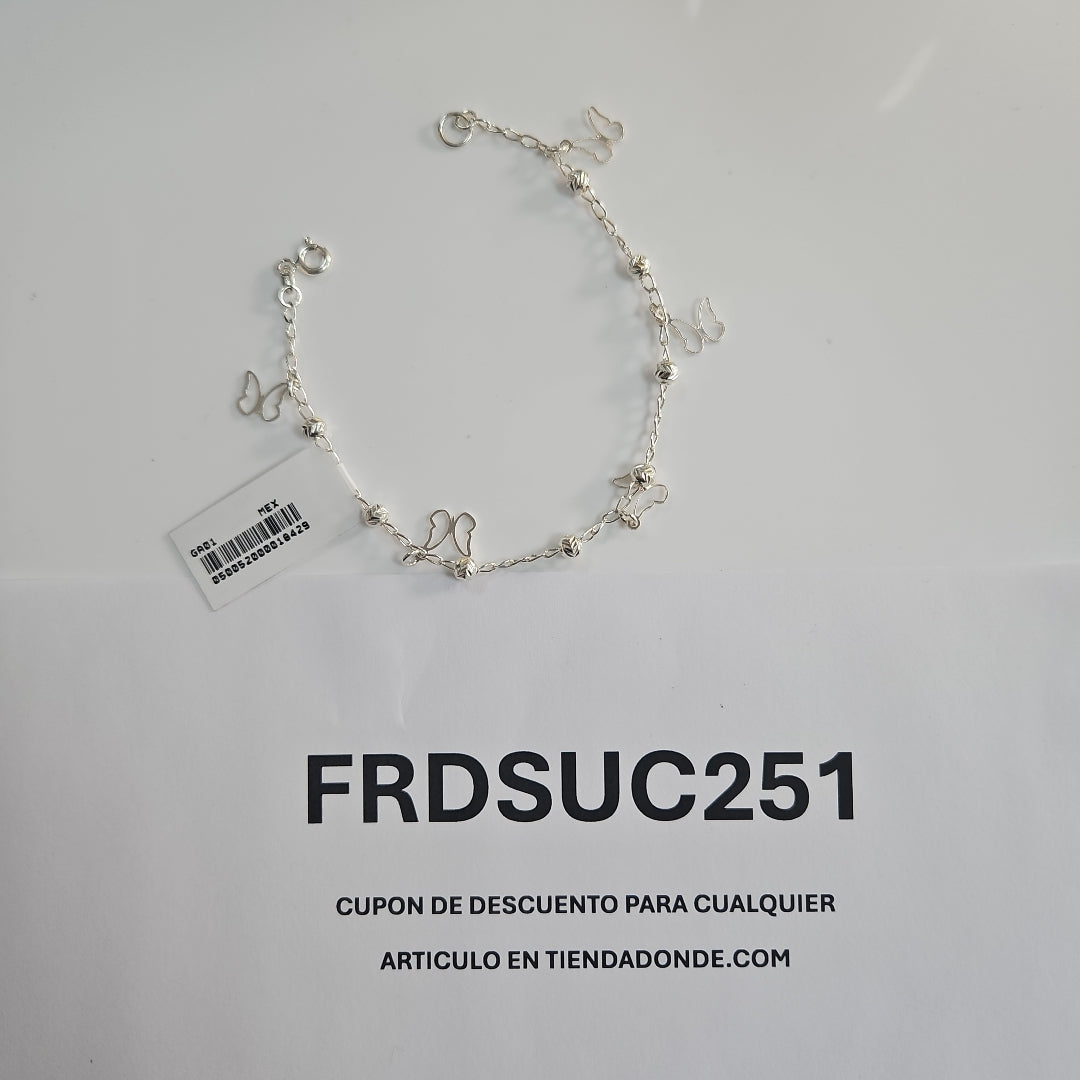 PULSERA TEJIDO ESPECIAL PLATA .925 18 CM 2.9 GR (NUEVO)