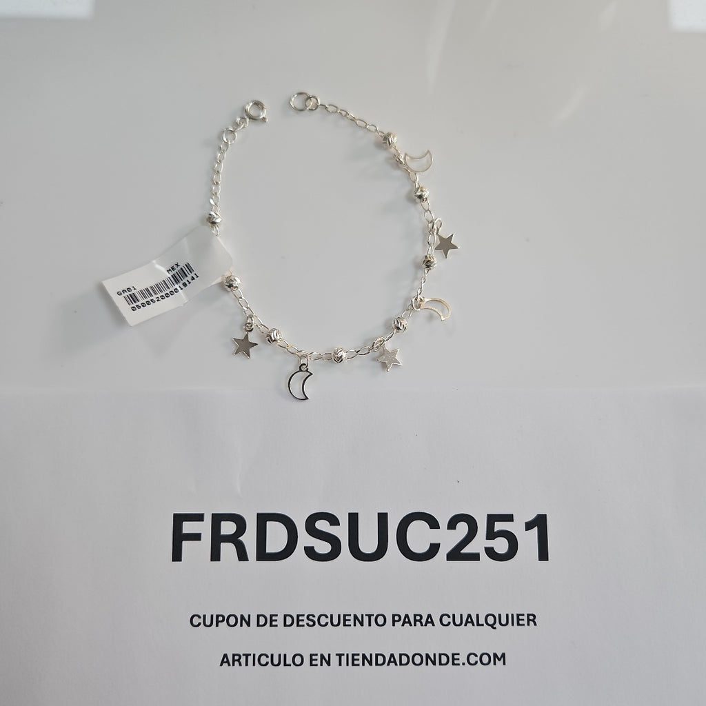 PULSERA TEJIDO TEJIDO ESPECIAL PLATA .925 18 CM 3.1 GR (NUEVO)