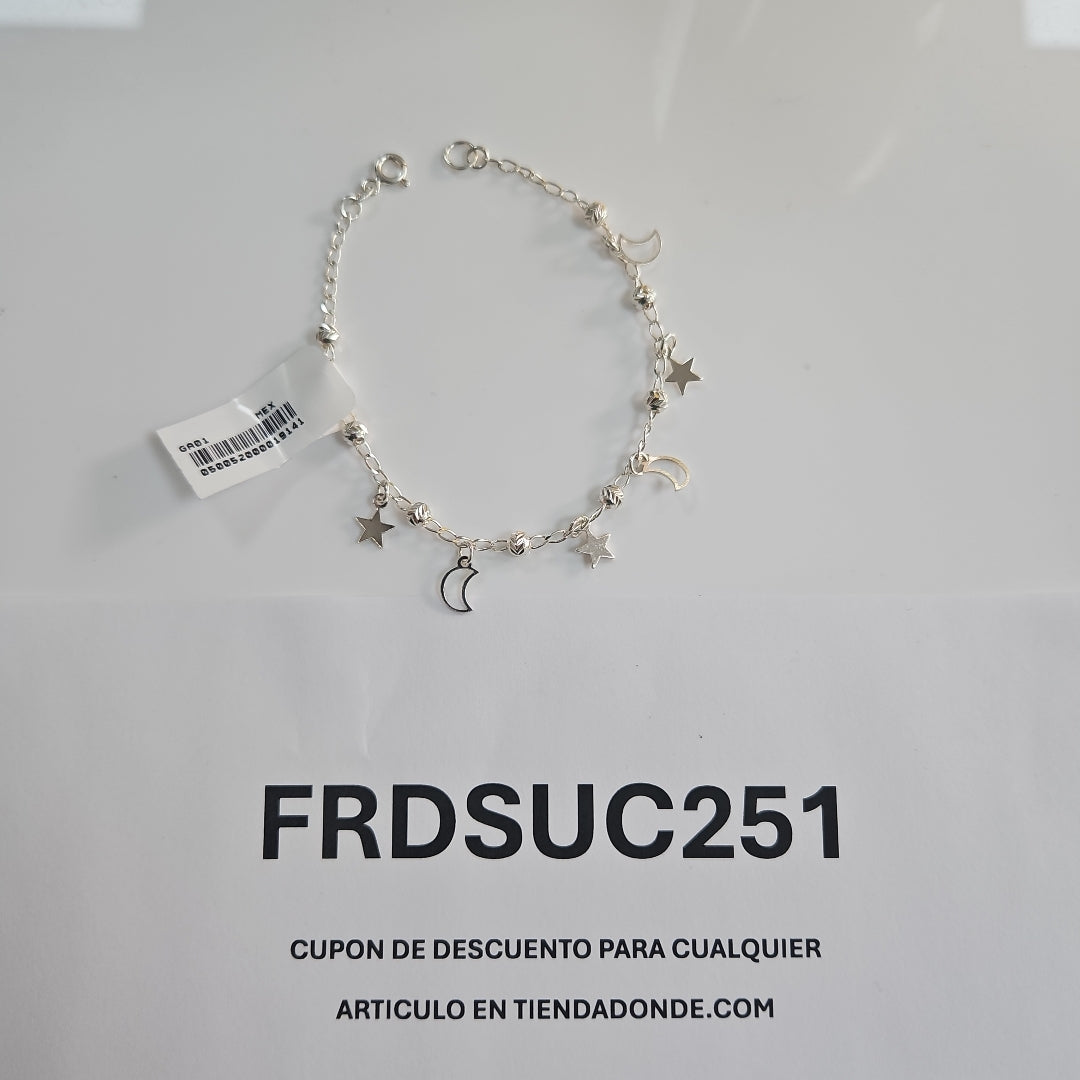 PULSERA TEJIDO TEJIDO ESPECIAL PLATA .925 18 CM 3.1 GR (NUEVO)