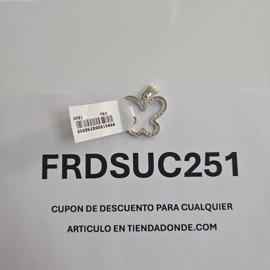 DIJE MARIPOSA C/CIRCONIAS PLATA .925 2.3 GR (NUEVO)