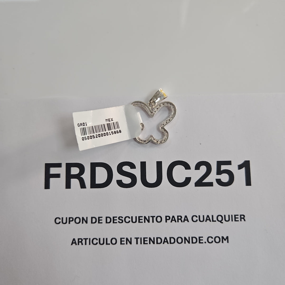 DIJE MARIPOSA C/CIRCONIAS PLATA .925 2.3 GR (NUEVO)