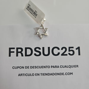 DIJE ESTRELLA DE DAVID C/CIRCONIAS PLATA .925 2.7 GR (NUEVO)