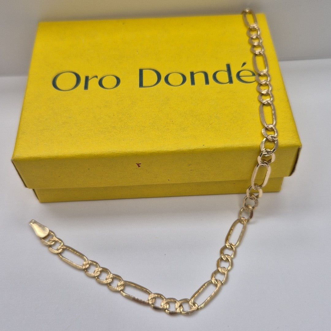 PULSERA ESPECIAL PAVE 4.9G 21 CM 14K (NUEVO)