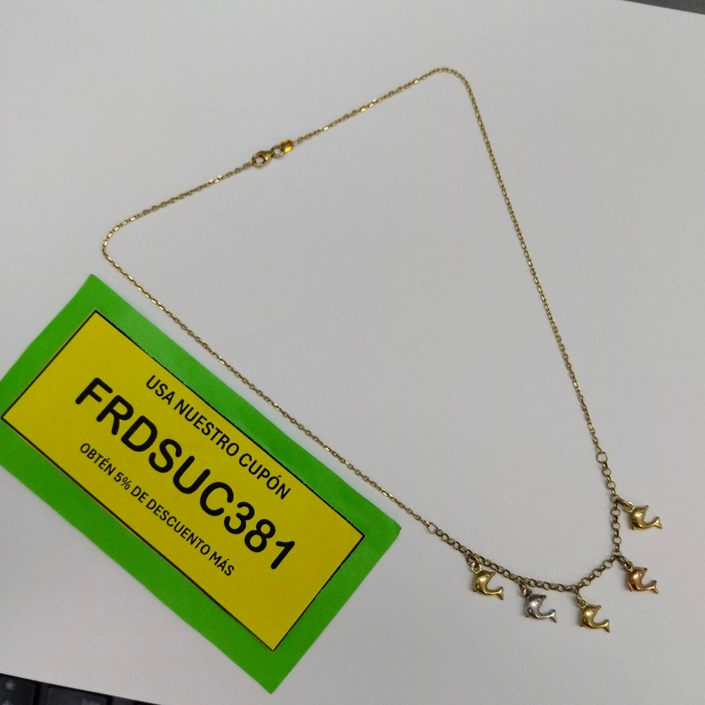 COLLAR ORO, ORO COMBINADO 14 K 4.3 GRMS (SEMINUEVO)