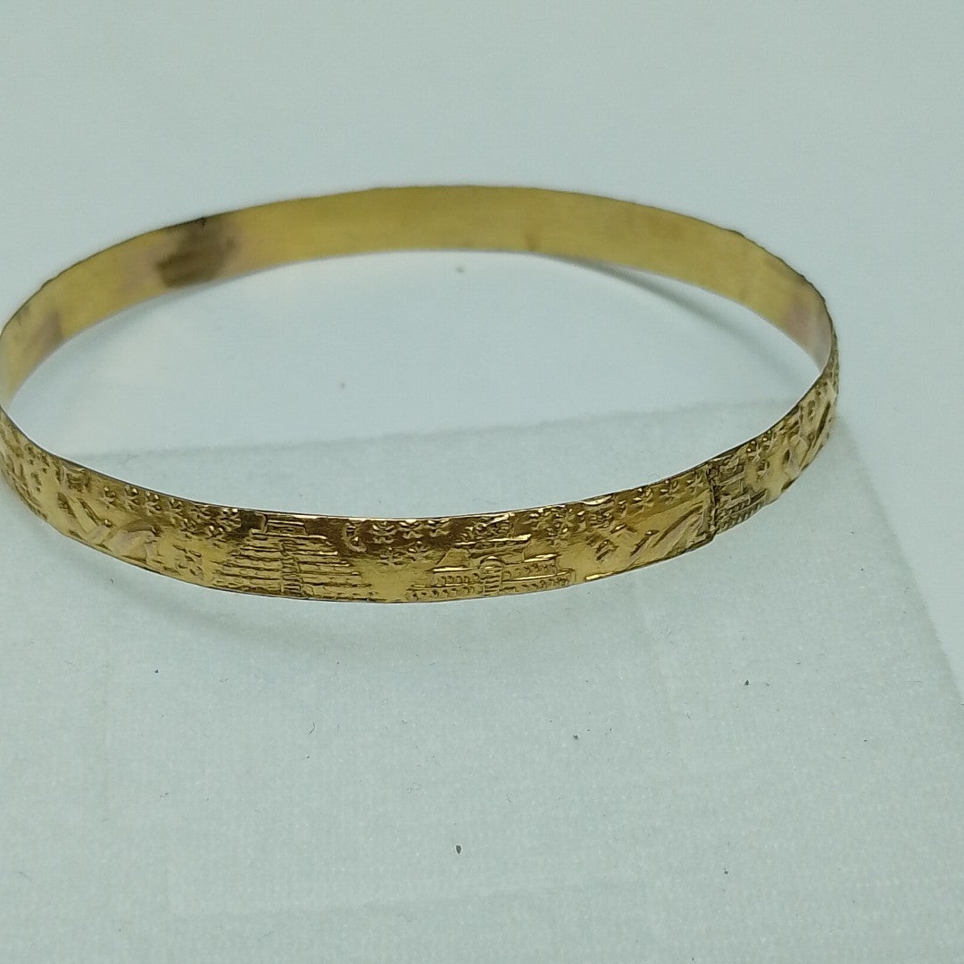 PULSERA RIGIDA ORO 10 K 9 GRMS (SEMINUEVO)