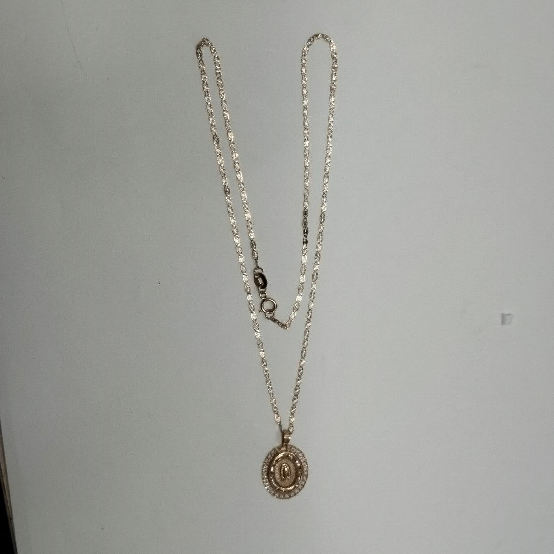 CADENA, MEDALLA RELIGIOSA ORO 10 K 2.4 GRMS (SEMINUEVO)