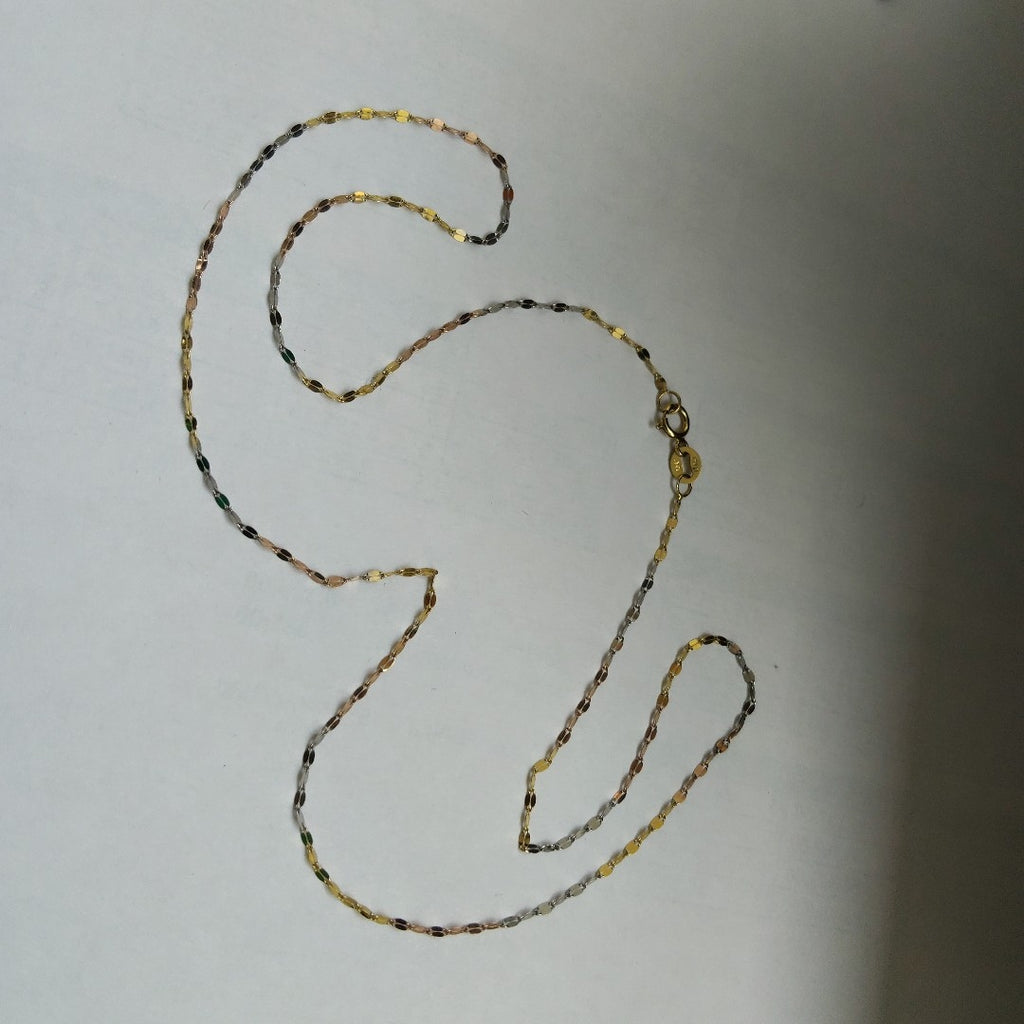 CADENA ORO COMBINADO 10 K 0.7 GRMS (SEMINUEVO)