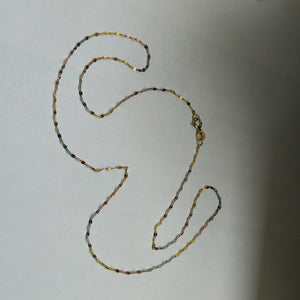 CADENA ORO COMBINADO 10 K 0.7 GRMS (SEMINUEVO)