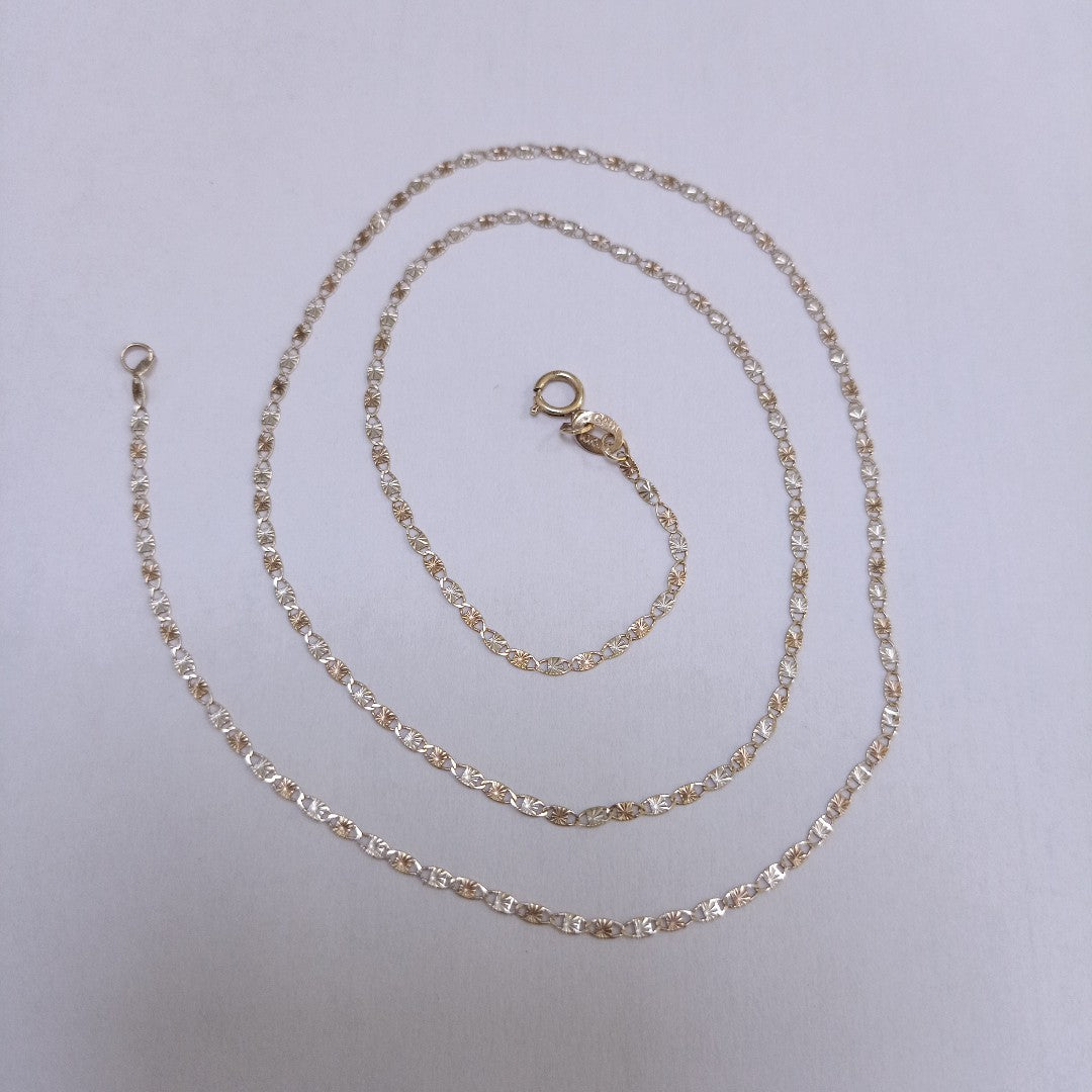 CADENA ORO COMBINADO 10 K 1.7 GRMS (SEMINUEVO)