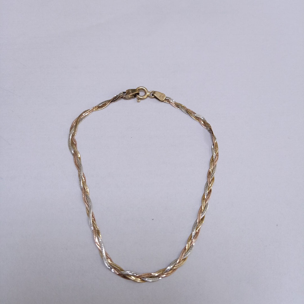 PULSERA ORO COMBINADO 10 K 1.4 GRMS (SEMINUEVO)