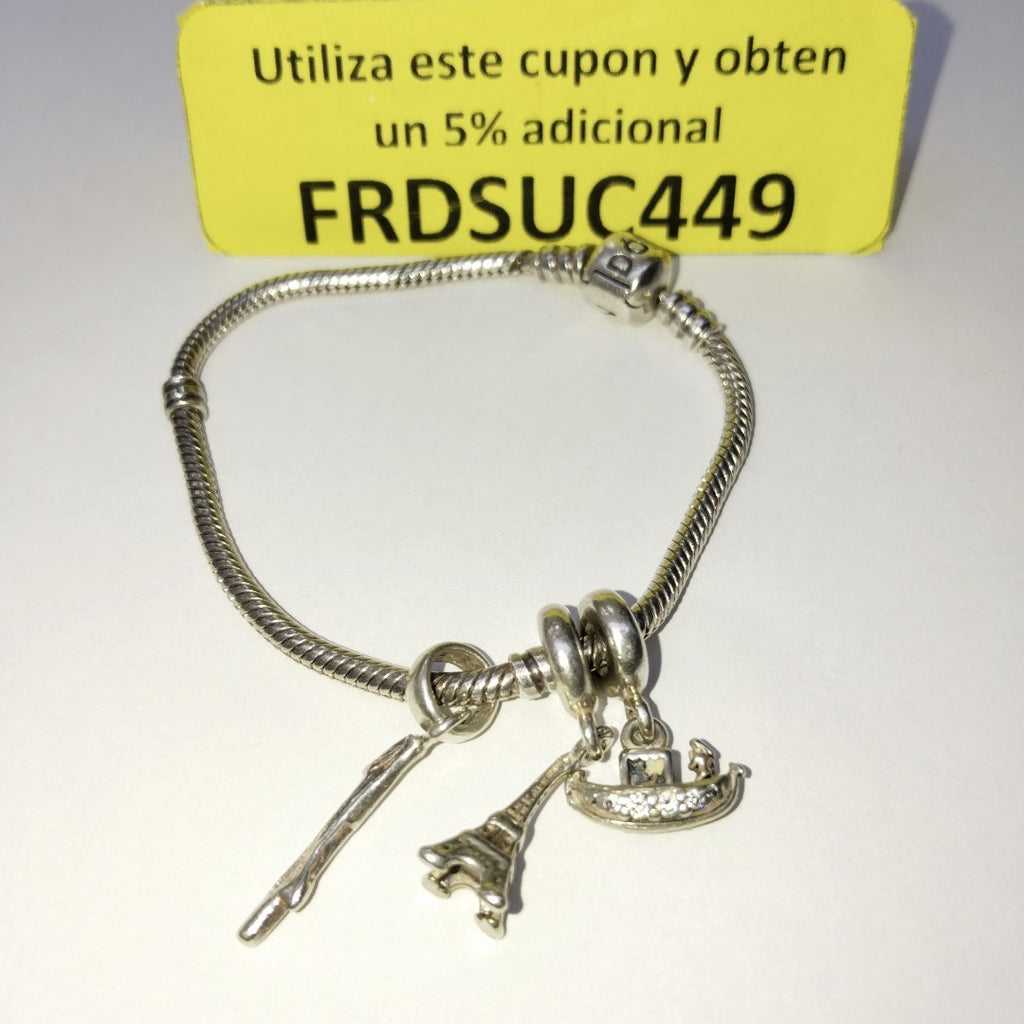 DIJE, PULSERA PLATA 20.8 GRMS (SEMINUEVO)