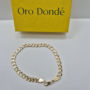 PULSERAS TEJIDO BARBADA ORO 14K 21 CM 7.7 GR (NUEVO)