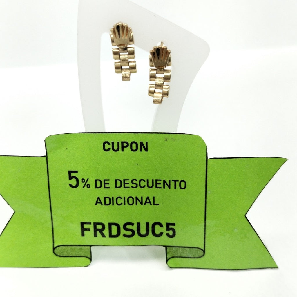 ARETES PAR ORO 14 K 1.8 GRMS (SEMINUEVO)