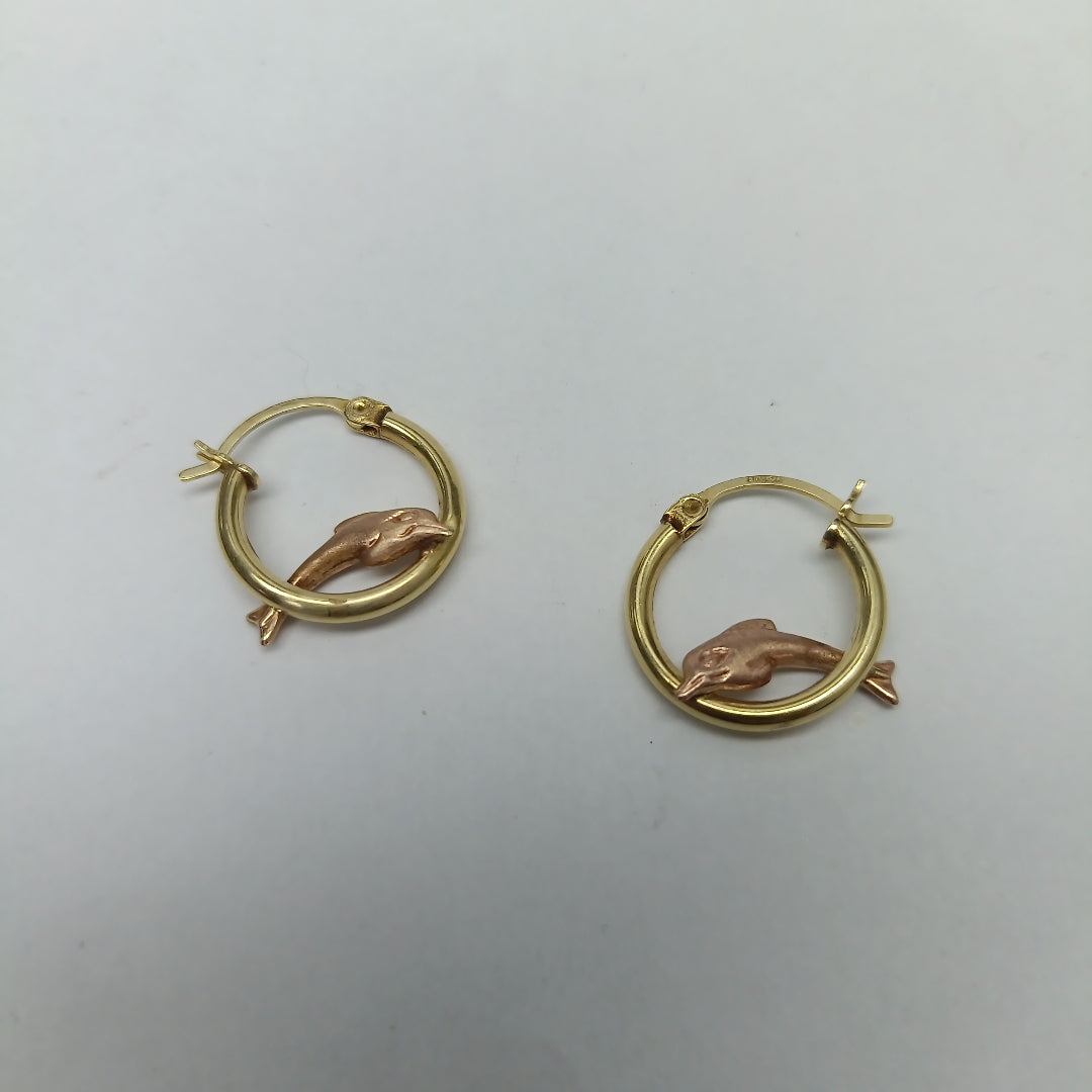 ARRACADAS PAR ORO 14 K 1.8 GRMS (SEMINUEVO)