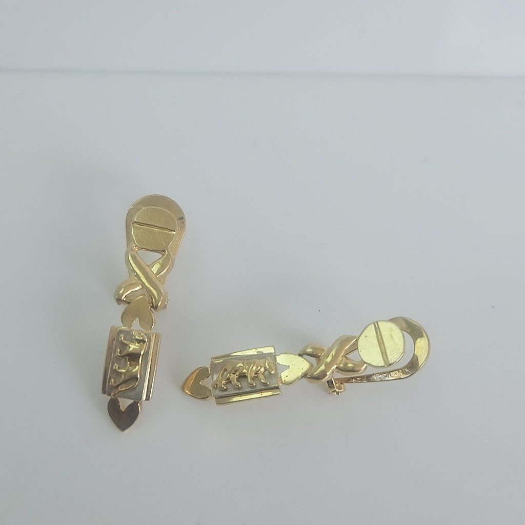 ARETES PAR ORO 14 K 4,80 GRMS (SEMINUEVO)