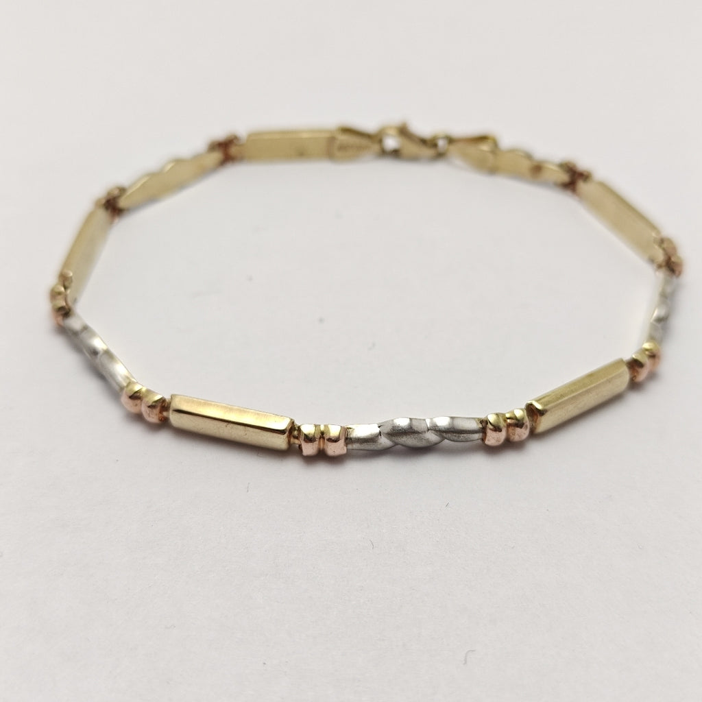 PULSERA ORO COMBINADO 14 K 4,80 GRMS (SEMINUEVO)