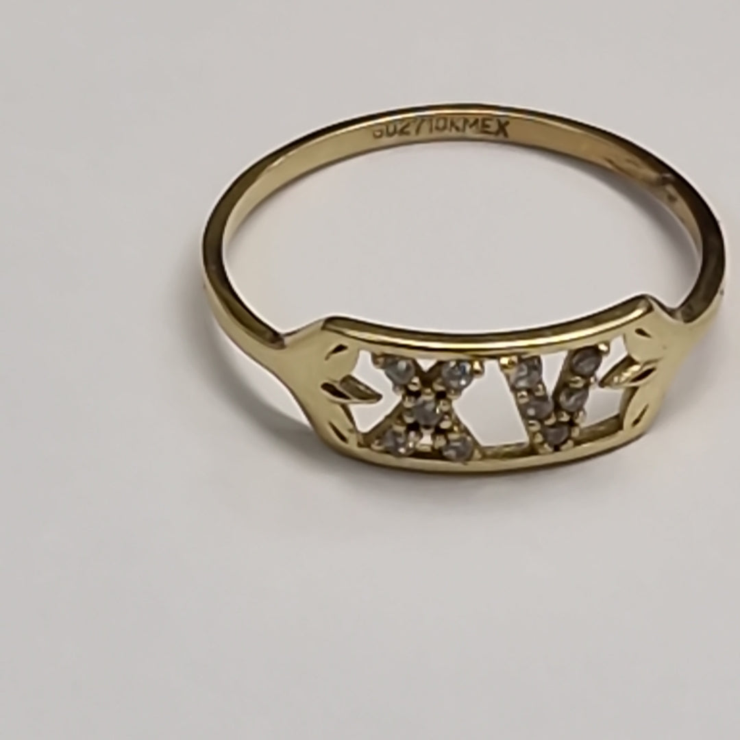 ANILLO CONMEMORATIVO ORO 10 K 1.3 GRMS (SEMINUEVO)